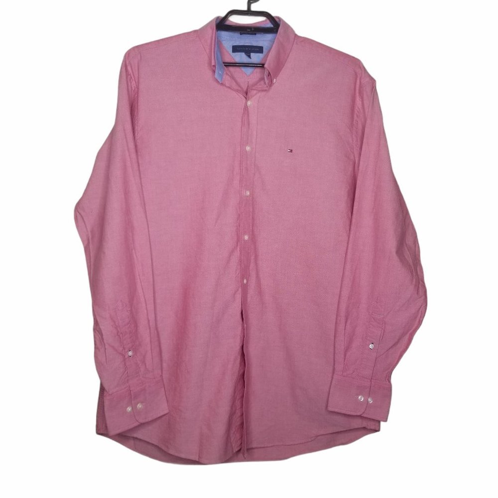 Tommy Hilfiger Red Heritage Oxford Collar Button Down Regular Fit 34-35